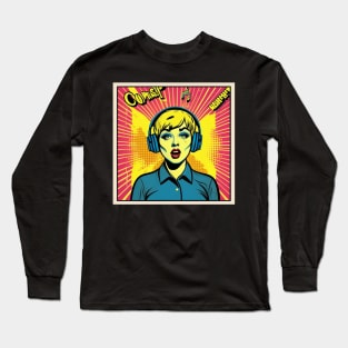 Vintage Pop Art Music-Gasm Long Sleeve T-Shirt